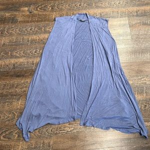 Luxe 3X Lavender Open Front Sleeveless Cardigan